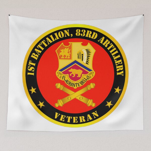 Item preview, Army - 1st Bn 83rd Artillery Veteran w Branch  designed and sold by HazelMINNIC.