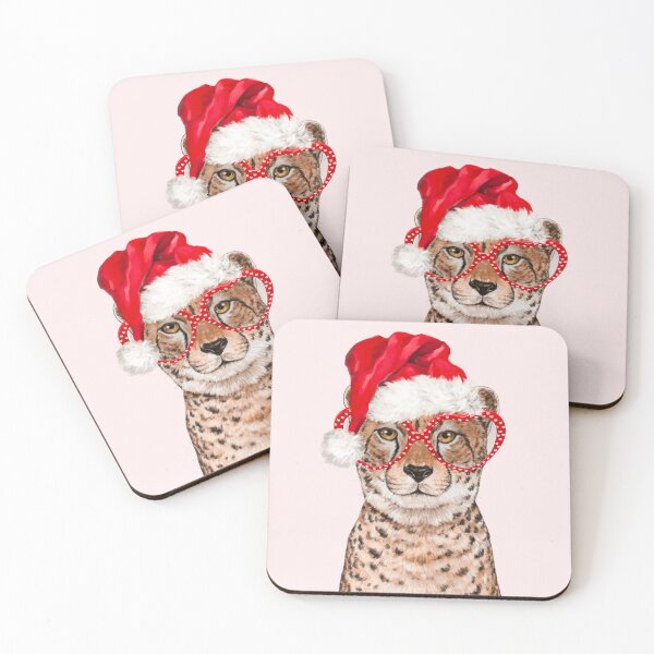 Item preview, Christmas Stylish Cheetah in Pink designed and sold by bignosework.