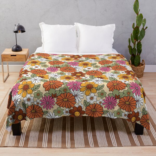Item preview, Retro Orange Flowers designed and sold by newburyboutique.