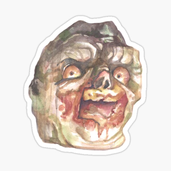 Rotten Zombie Head Sticker