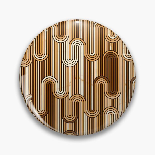 Item preview, Retro Wavy Stripes - Brown & Beige designed and sold by SilverPegasus.