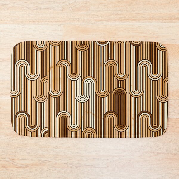 Item preview, Retro Wavy Stripes - Brown & Beige designed and sold by SilverPegasus.