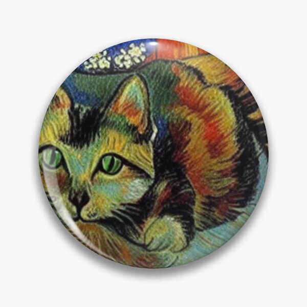 Item preview, Cat - Vangogh style designed and sold by Ashley Lustful.