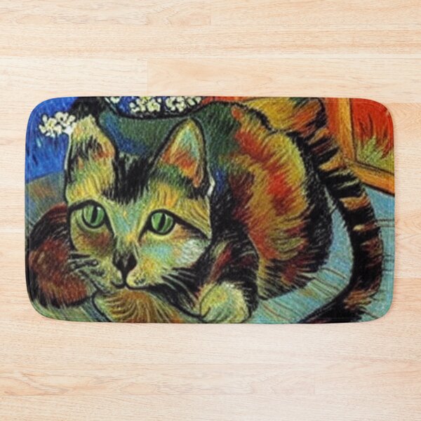 Item preview, Cat - Vangogh style designed and sold by Ashley Lustful.