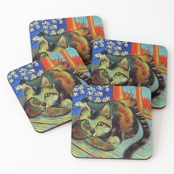 Item preview, Cat - Vangogh style designed and sold by Ashley Lustful.