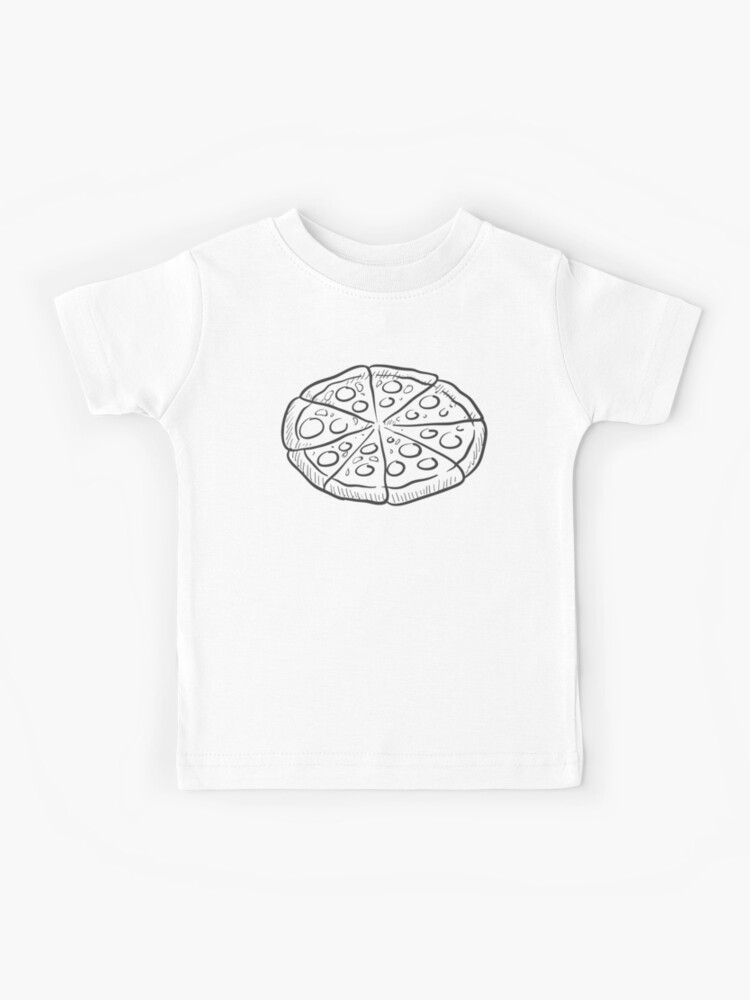 Pizza Logo Tee Little Boys 4-7 - White