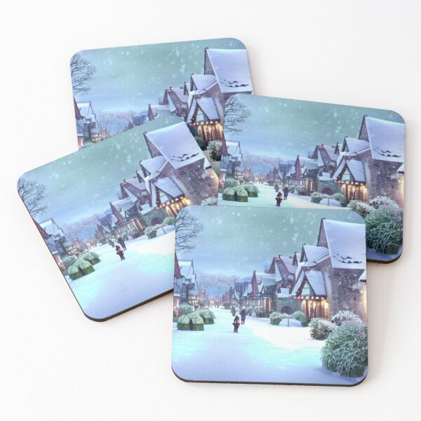 Item preview, A pretty village in the snow designed and sold by BerylBez.
