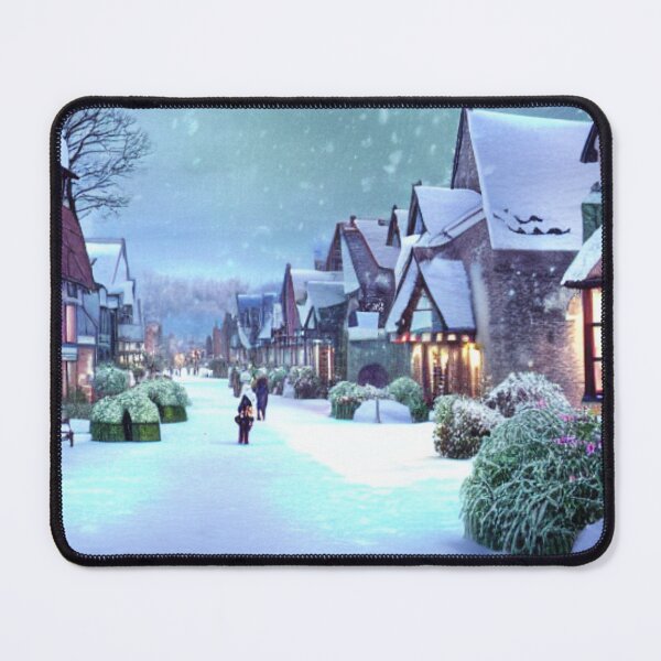 Item preview, A pretty village in the snow designed and sold by BerylBez.