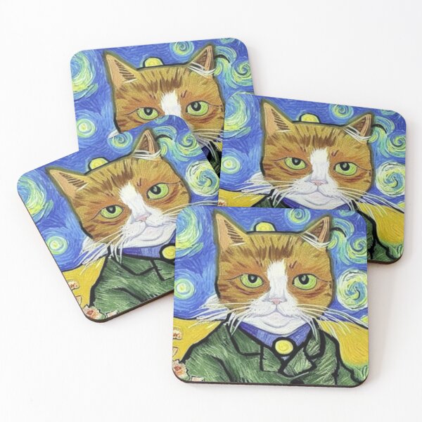 Item preview, Cat - Vangogh style designed and sold by Ashley Lustful.