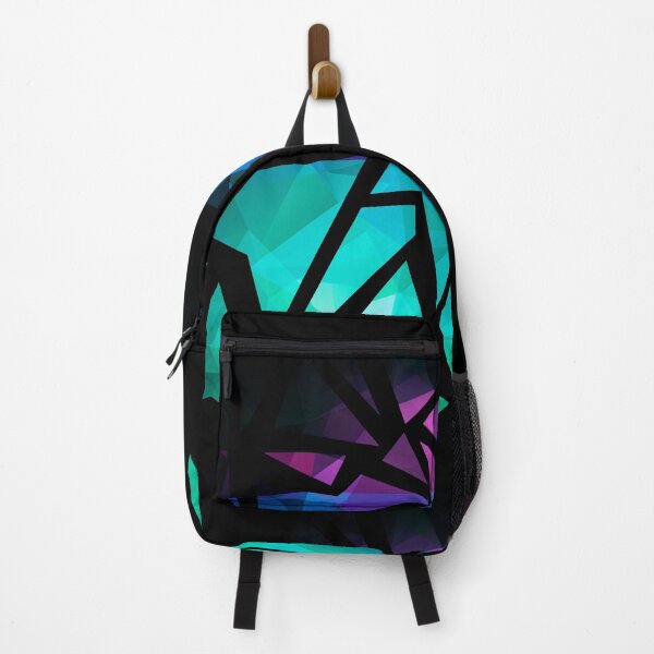 Item preview, Abstract print of triangles polygon print. Bright dark design colors designed and sold by fuzzyfox.