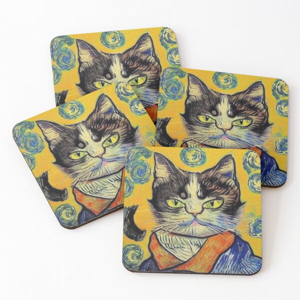 Item preview, Cat - Vangogh style designed and sold by Ashley Lustful.