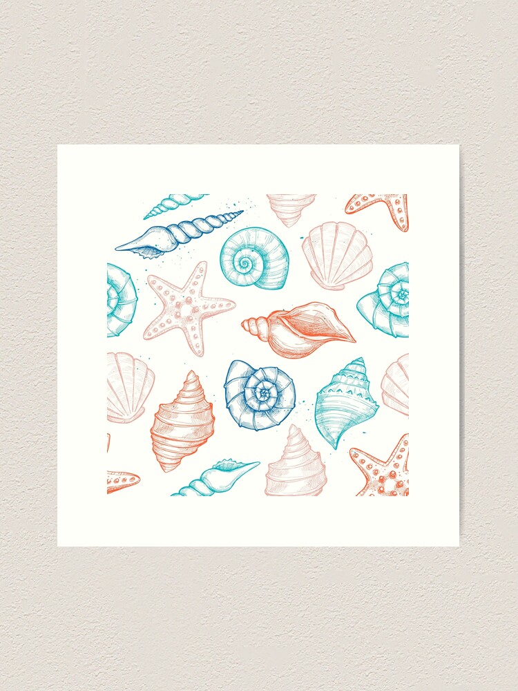 Sea Shells - Watercolor Art Print