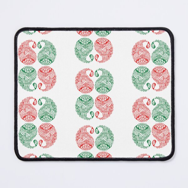 Item preview, Red and Green Paisleys (Christmas) designed and sold by gunjancreates.