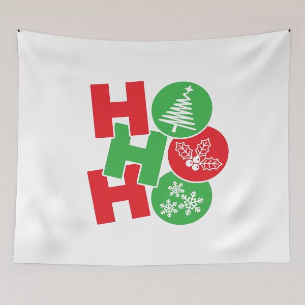 Item preview, Ho Ho Ho Christmas Winter sayings designed and sold by BlackSnowShop.
