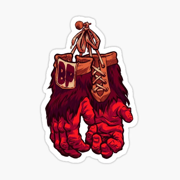 boxer chimp in the ring wearing boxing gloves. tattooed monkey. Gorilla  Sticker for Sale by Toto-Hello