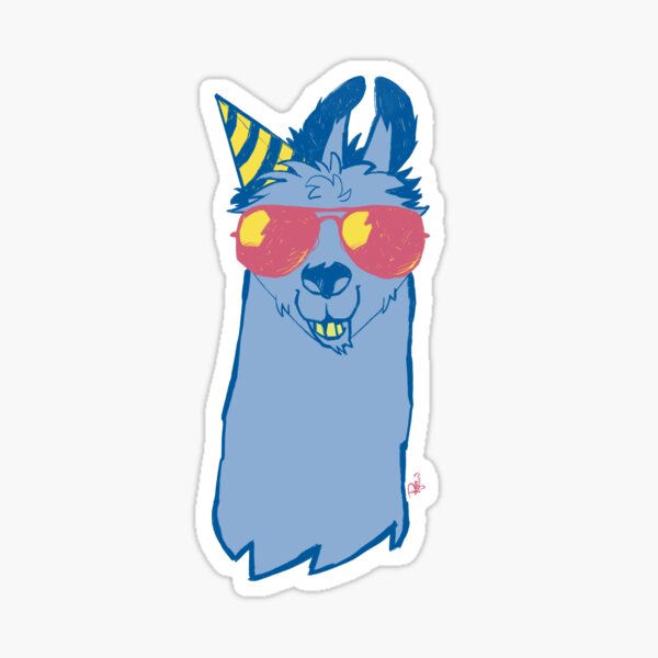 Birthday Party Llama Sticker