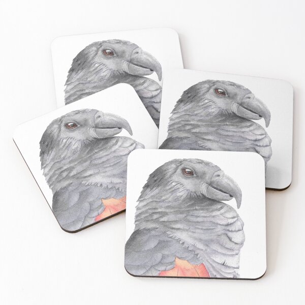 Item preview, Dracula pesquet parrot watercolor painting goth designed and sold by L'Atelier Oranjade.