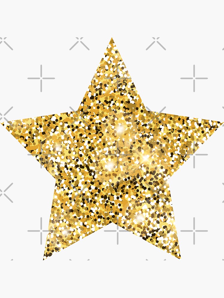 Gold Star Glitter Design' Sticker | Spreadshirt