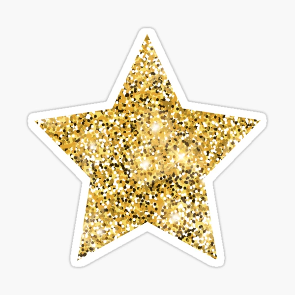 glitter star Sticker for Sale by DVA Designs