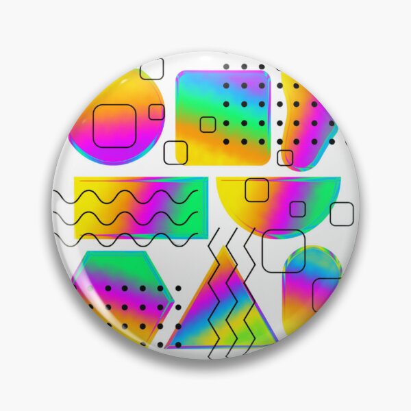 Item preview, Composition of Figures and Geometric Shapes in neon color designed and sold by MoshisooPrint.
