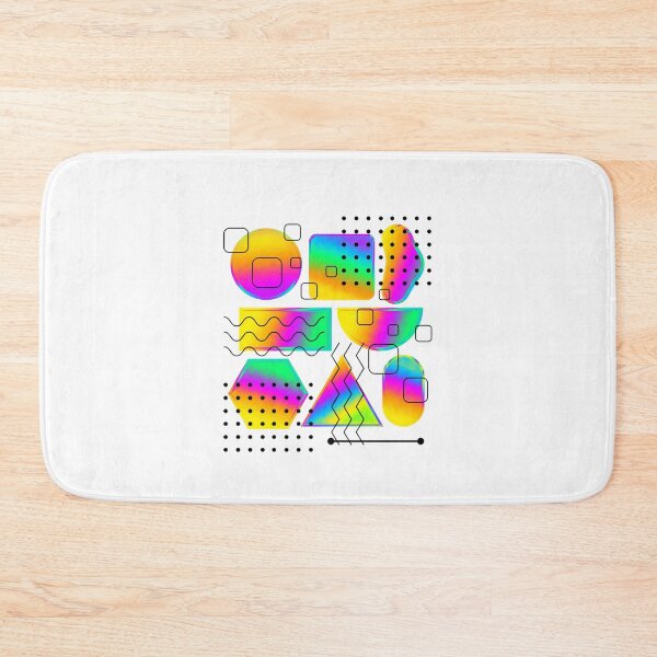 Item preview, Composition of Figures and Geometric Shapes in neon color designed and sold by MoshisooPrint.