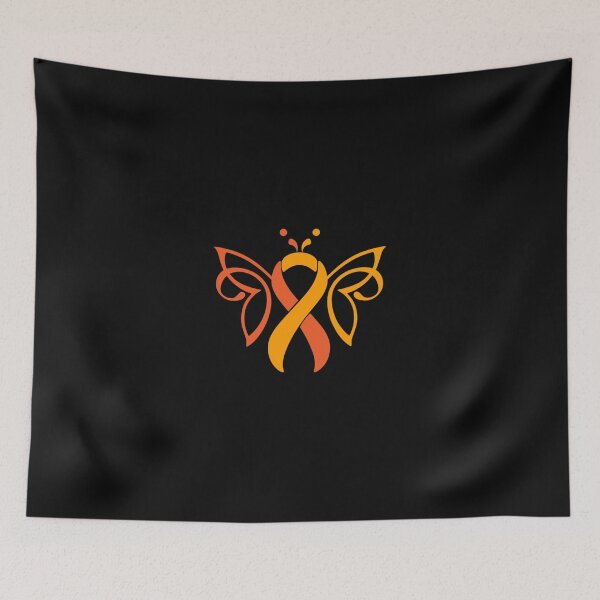 Item preview, Orange Ribbon Butterfly Leukemia Awareness designed and sold by CordiaMills.
