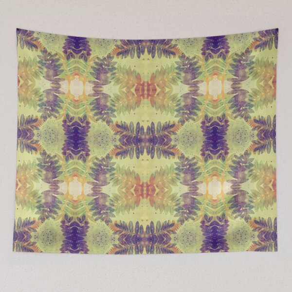 Item preview, Monoprint geometry leaf designed and sold by LucyBrydonArt.