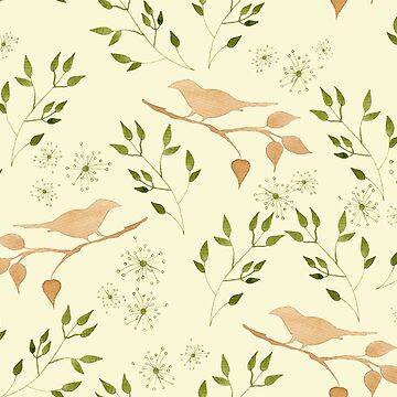 Artwork thumbnail, Woodland Birds by Imogen Boshstar Art