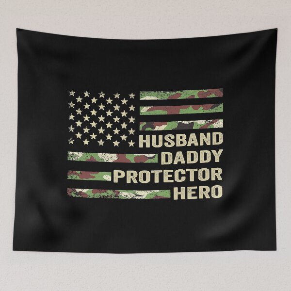 Item preview, Husband Dad Protector Hero Fathers Day Flag designed and sold by Abaddon-art.