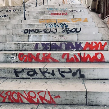 Artwork thumbnail, Croix Rousse steps by AHELENE