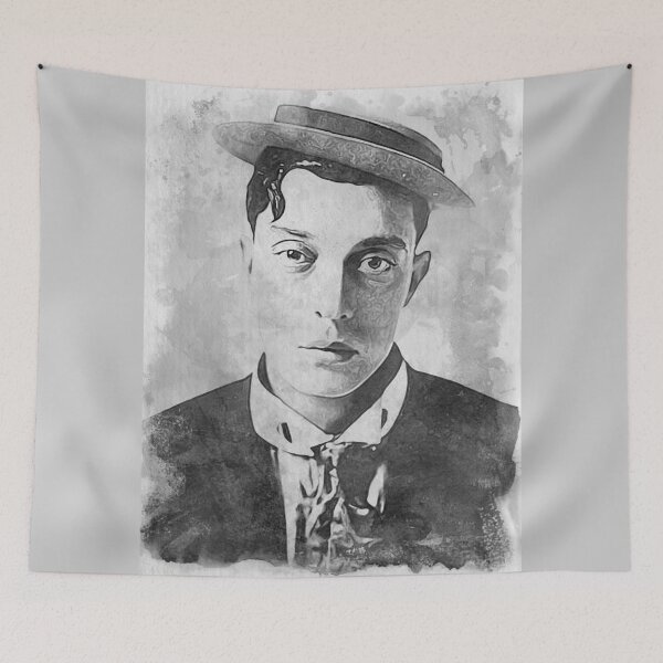 Item preview, Buster Keaton Art - watercolor bw - D6 designed and sold by DecoVintage.