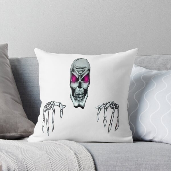 Item preview, Skeleton of a skull head with red eyes protruding knuckles  designed and sold by ErisMerch.