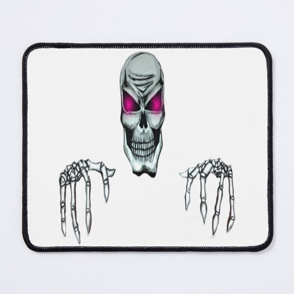 Item preview, Skeleton of a skull head with red eyes protruding knuckles  designed and sold by ErisMerch.