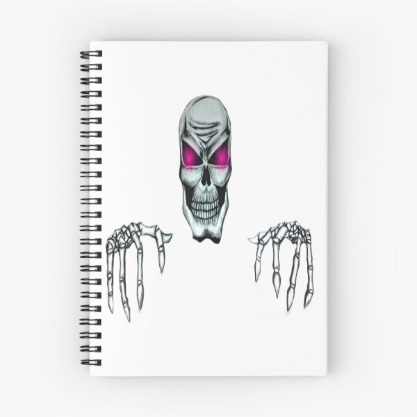 Item preview, Skeleton of a skull head with red eyes protruding knuckles  designed and sold by ErisMerch.
