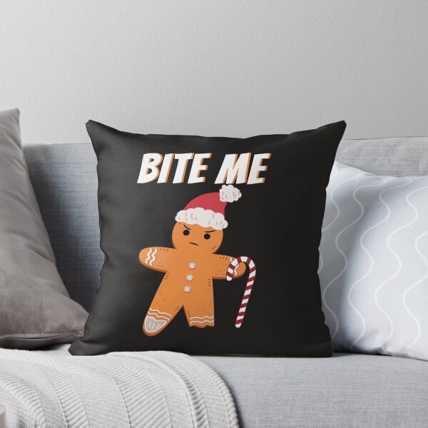 Item preview, Bite Me Angry Gingerbread Man Funny Christmas Cookie Baking T-Shirt designed and sold by AUAINO.
