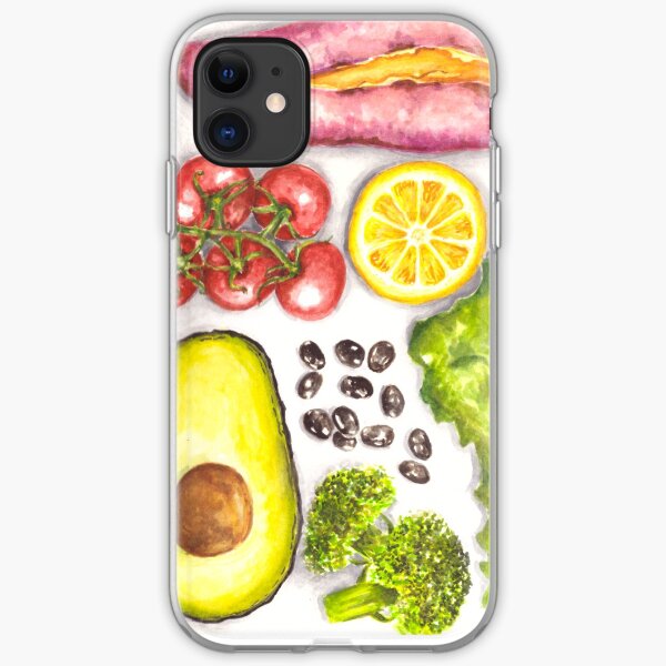 Watercolor Healthy Food iPhone Soft Case