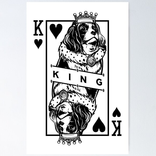 Item preview, Cavalier King Charles Spaniel King Of Hearts Dog Pop Art designed and sold by GrandeDuc.