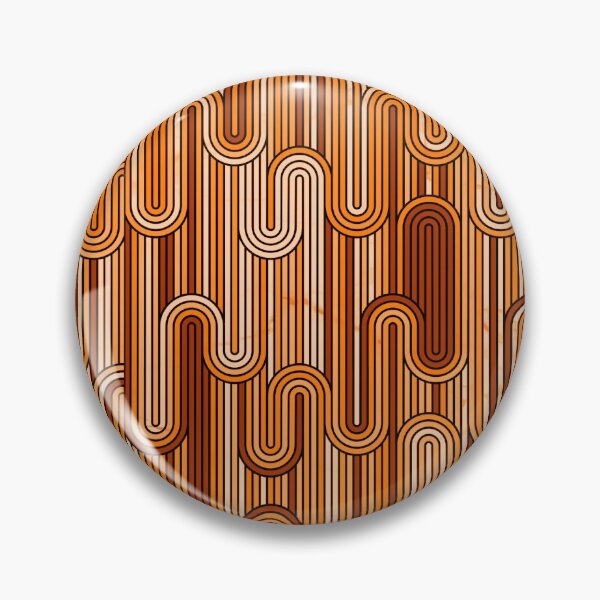 Item preview, Retro Wavy Stripes - Rust Orange designed and sold by SilverPegasus.