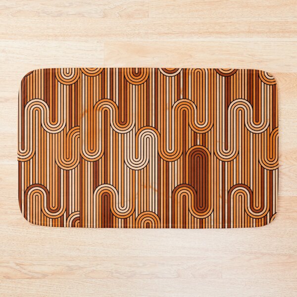 Item preview, Retro Wavy Stripes - Rust Orange designed and sold by SilverPegasus.