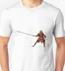 Samurai mit Yari - Japanischer Krieger mit Speer Unisex T-Shirt