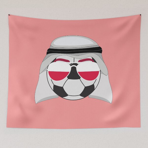 Item preview, Poland Flag inside Sunglasses on a Soccer ball Wearing a Shemagh designed and sold by Dexter Freeman.