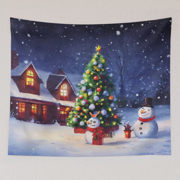 Item preview, Snowpeople celebrating Christmas designed and sold by Imagequest.