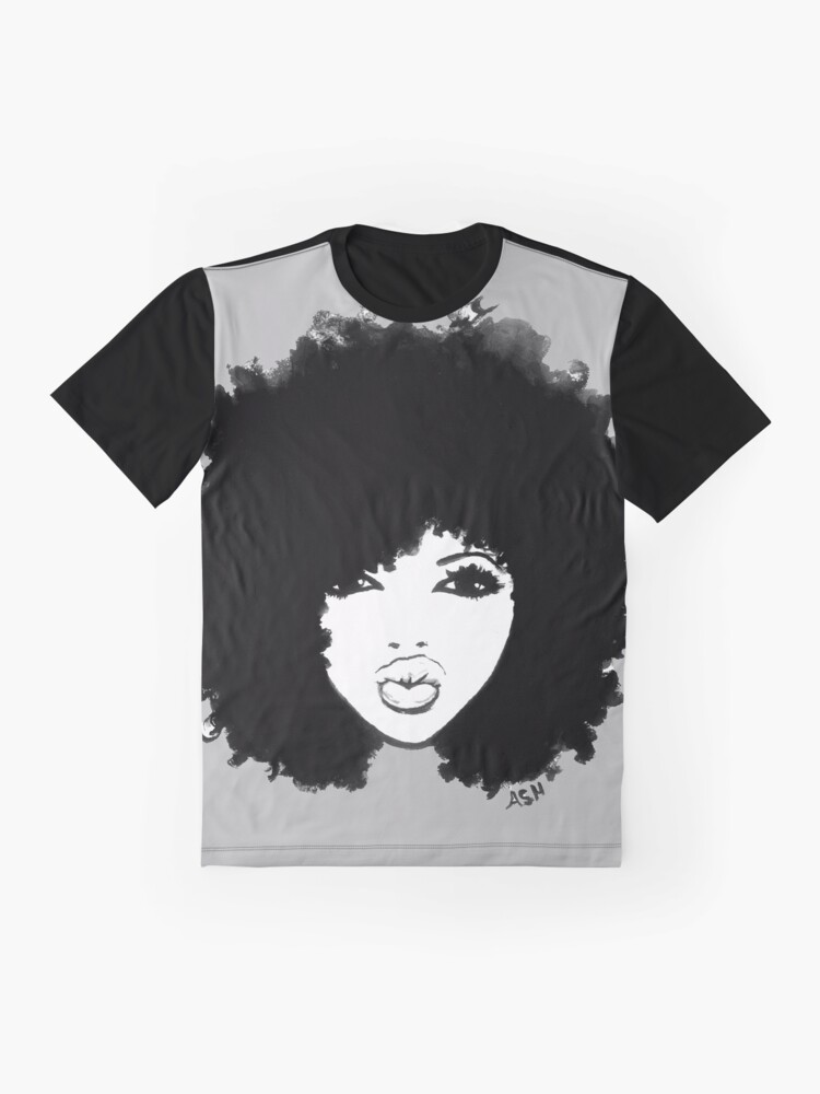 Alternate view of Natural Hair Curly Hair Autumn Black Kinky Afro Graphic T-Shirt