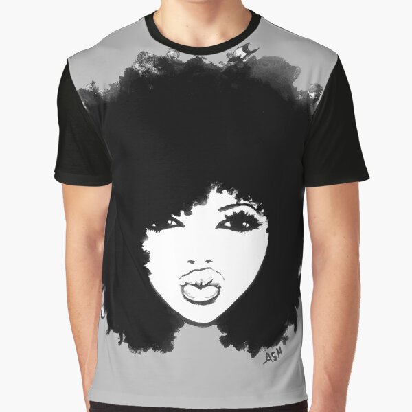 Natural Hair Curly Hair Autumn Black Kinky Afro Graphic T-Shirt