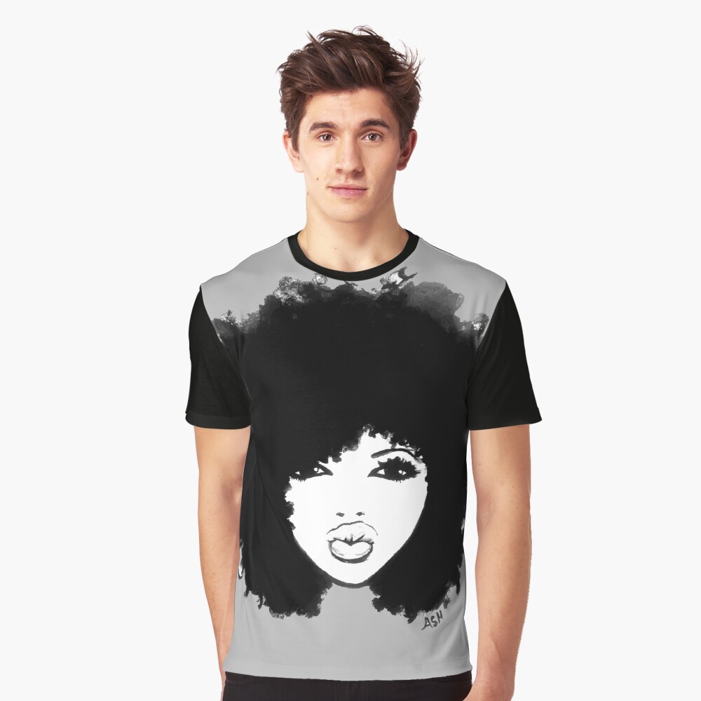 Natural Hair Curly Hair Autumn Black Kinky Afro Graphic T-Shirt