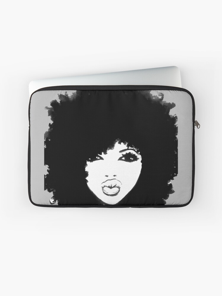 Natural Hair Curly Hair Autumn Black Kinky Afro Laptop Sleeve By