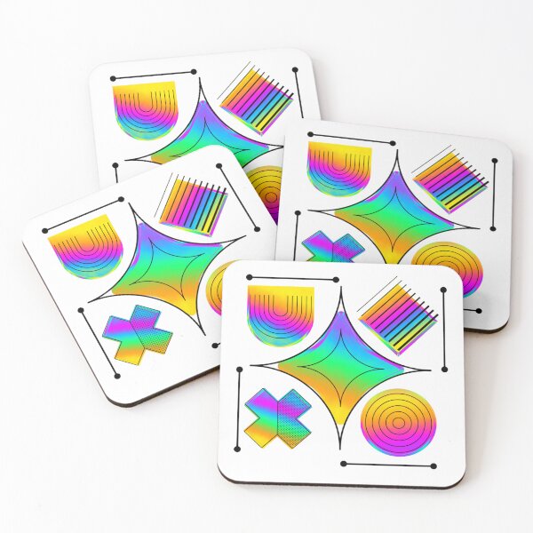 Item preview, Composition of colorful geometric shapes and figures designed and sold by MoshisooPrint.