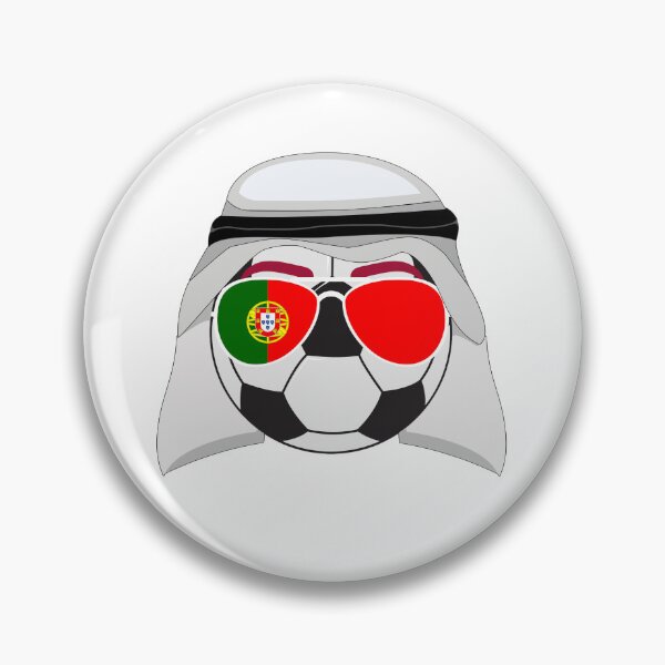 Item preview, Portugal Flag inside Sunglasses on a Soccer ball Wearing a Shemagh designed and sold by Dexter Freeman.