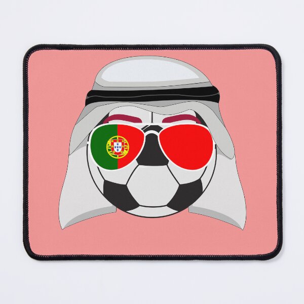 Item preview, Portugal Flag inside Sunglasses on a Soccer ball Wearing a Shemagh designed and sold by Dexter Freeman.