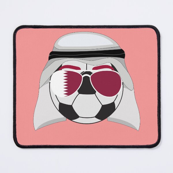 Item preview, Qatar Flag inside Sunglasses on a Soccer ball Wearing an Agal designed and sold by Dexter Freeman.